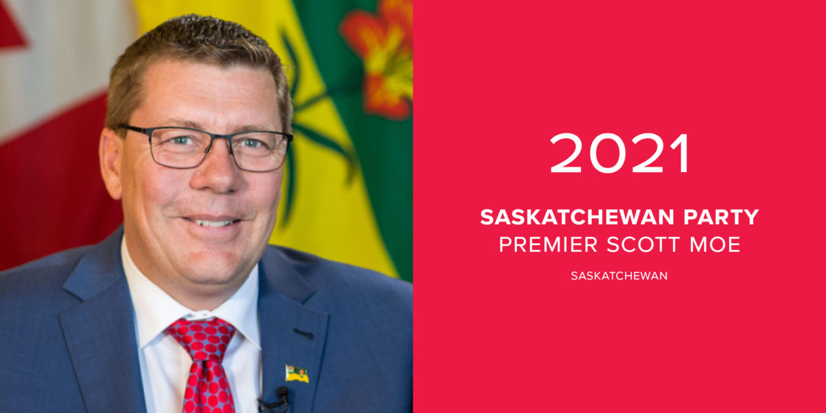 2021: Saskatchewan Party, Premier Scott Moe